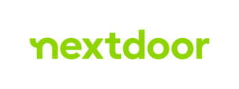 Nextdoor logo with bright green lowercase text.