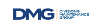 "DMG Divisions Maintenance Group" logo in blue with an orange vertical line separating the acronym and the full company name.